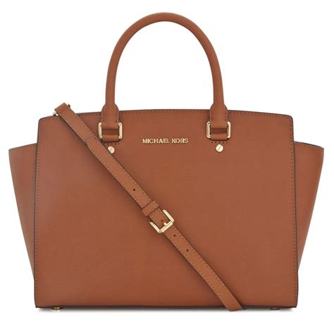 michael kors drawstring bag tan|Michael Kors saffiano leather tote.